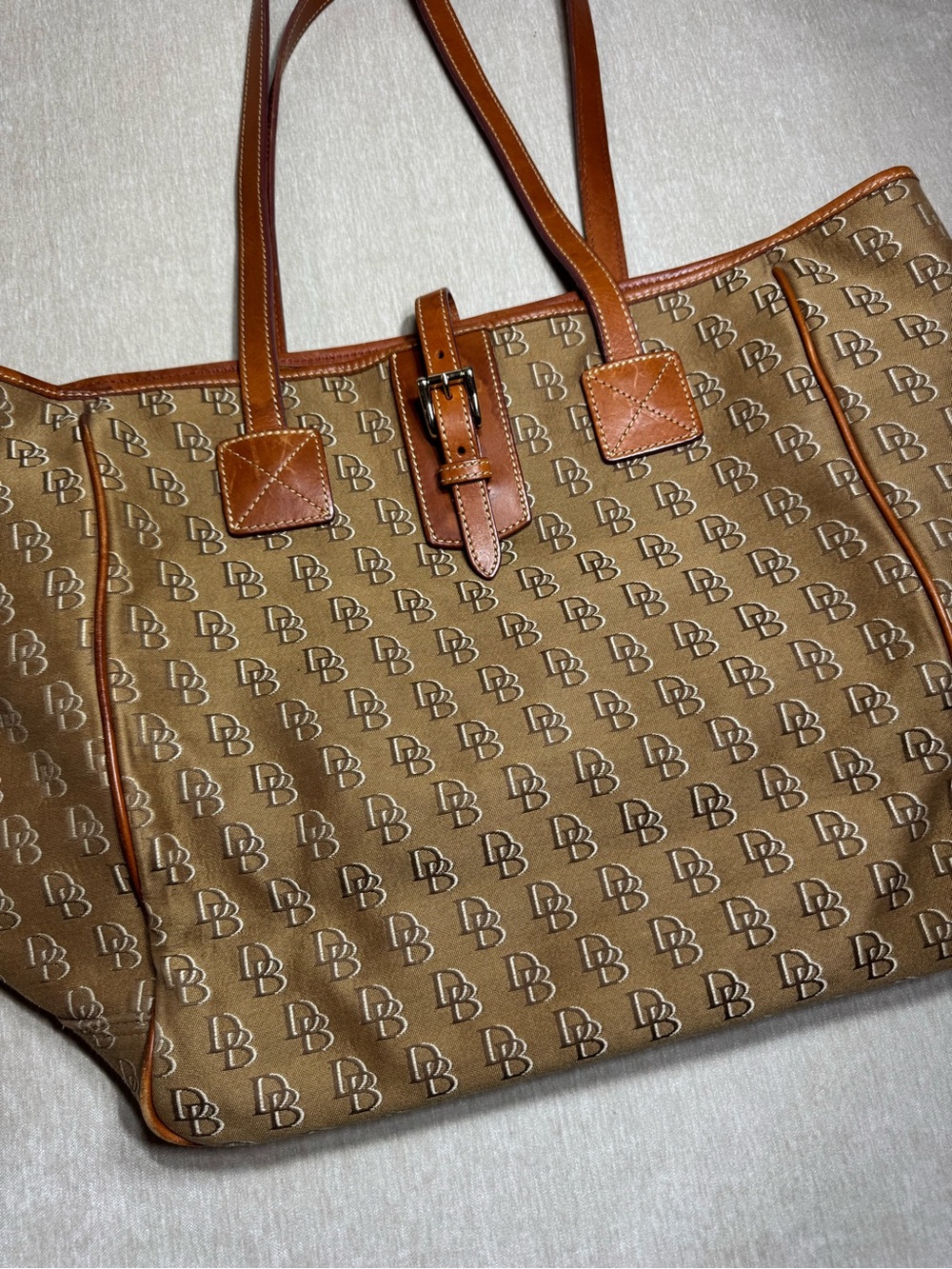 Vintage Dooney & Burke Monogrammed Tote - Picture 2 of 12